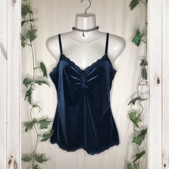 Apt. 9 Tops - Beautiful Dark Blue Velvet Tank Top!
